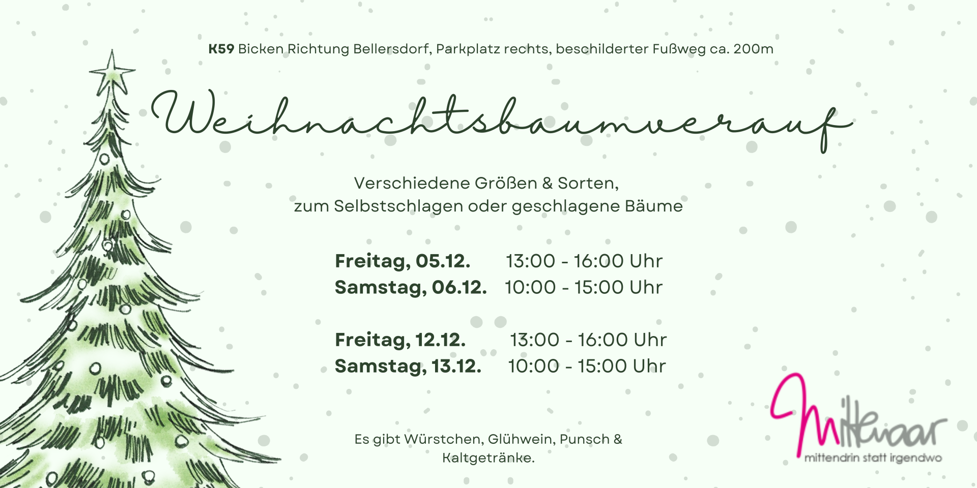 Flyer Weihnachtsbaumverkauf