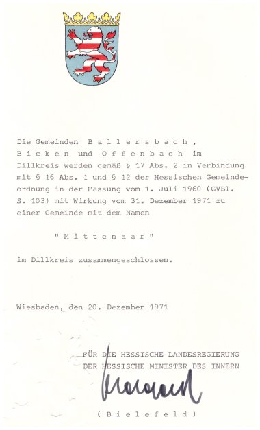 Urkunde 01.01.1972